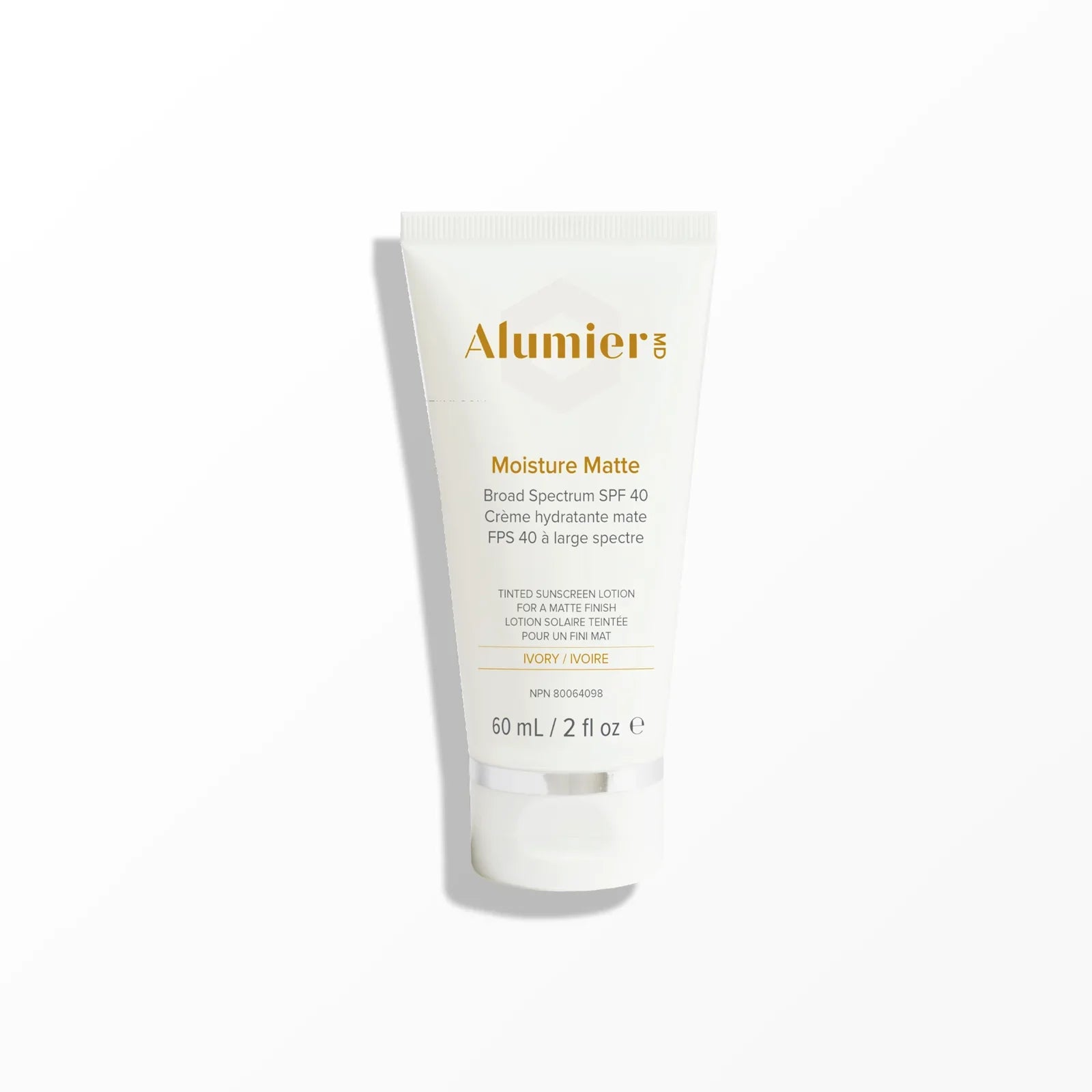 Alumier MD Moisture Matte Broad Spectrum SPF40 (Ivory) - 60ml